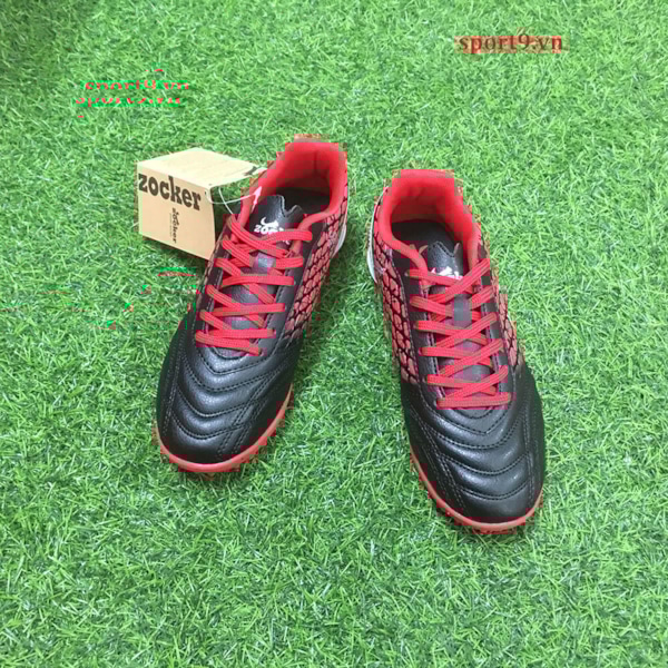 Hiện chi thiết của Giày đá bóng Zocker TF-2018 Đen đỏ
