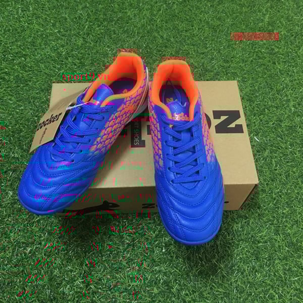 Hiện chi thiết của Giày đá bóng Zocker TF-2018 Xanh - Cam