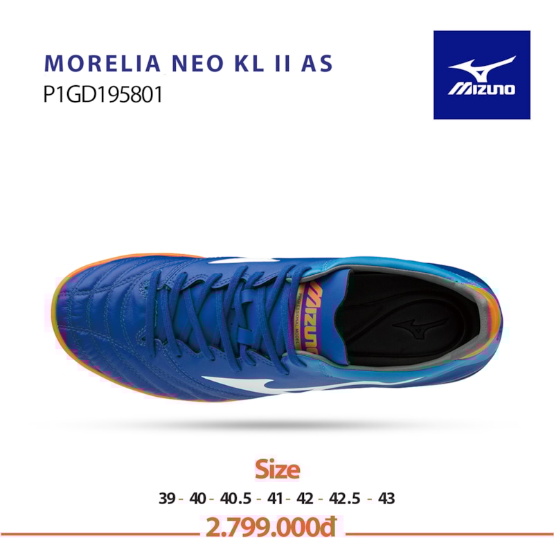 Hình ảnh của Mizuno Morelia Neo Kl II As xanh trắng cam