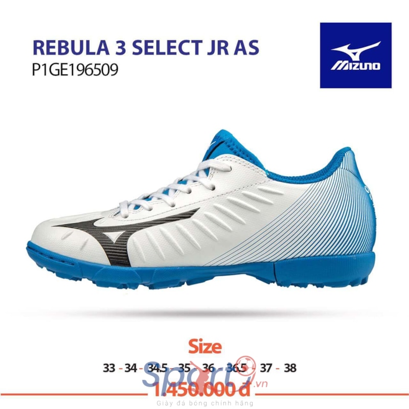 Hình ảnh của Mizuno Rebula 3 Select JR AS màu trắng xanh