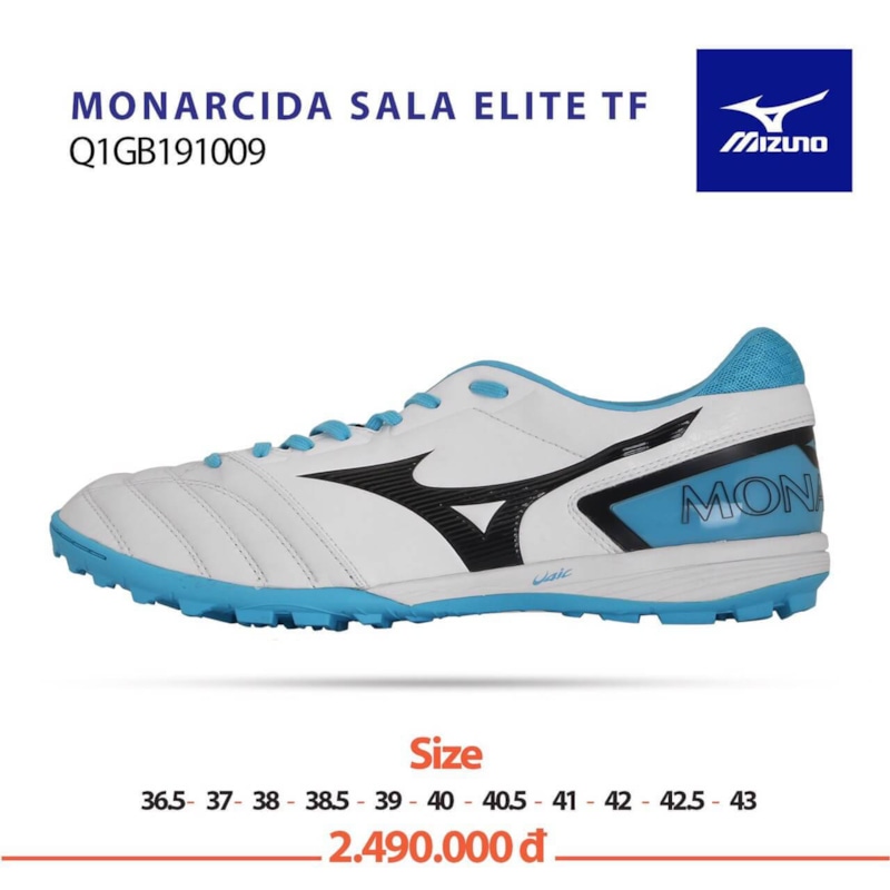 Mizuno MONARCIDA SALA ELITE Trắng Xanh
