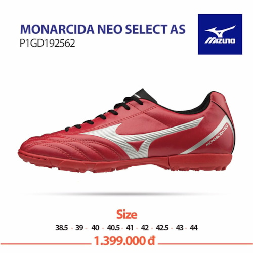 Mizuno Monarcida Neo Select AS màu đỏ bạc