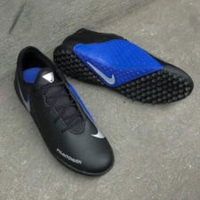 Nike Phantom VSN Shadow Academy TF - Black/Metallic Silver/Racer Blue