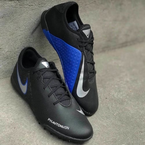 Nike Phantom VSN Shadow Academy TF - Black/Metallic Silver/Racer Blue