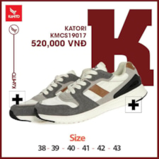 Hình ảnh của Giày thể thao Kamito KATORI màu trắng xám đen