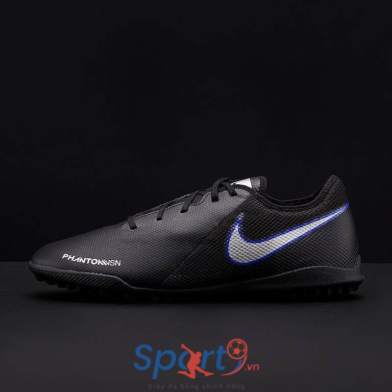 Nike Phantom VSN Shadow Academy TF - Black/Metallic Silver/Racer Blue