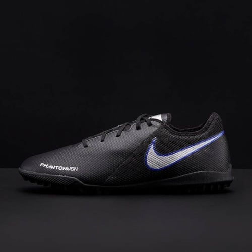 Nike Phantom VSN Shadow Academy TF - Black/Metallic Silver/Racer Blue