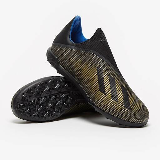 adidas X 19.3 Laceless TF - Core Black/Gold