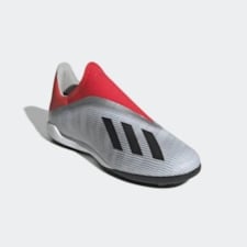 adidas X 19.3 Laceless TF  - Silver/Red/Black