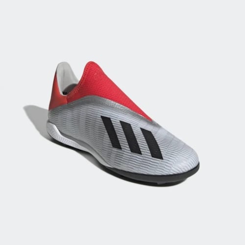 adidas X 19.3 Laceless TF  - Silver/Red/Black