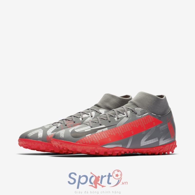 Nike Mercurial Superfly 7 Academy TF Neighbourhood pack - AT7978-906 - Màu Xám/Đỏ