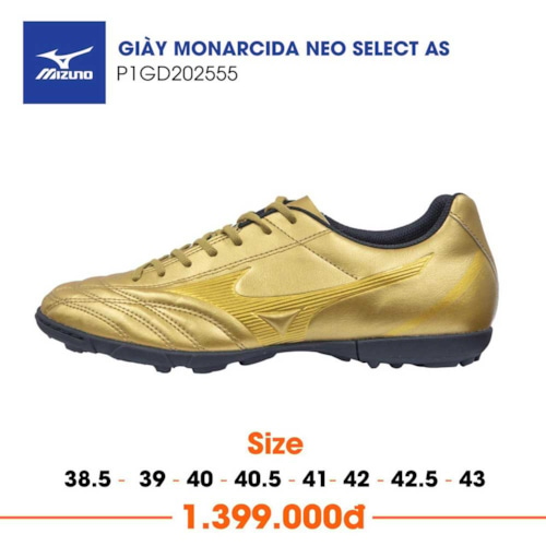 Mizuno Monarcida Neo Select AS Màu Vàng Đồng	