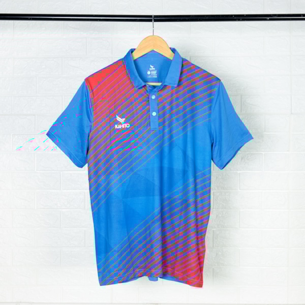 ÁO POLO 2020 SỌC CHÉO XANH ĐỎ