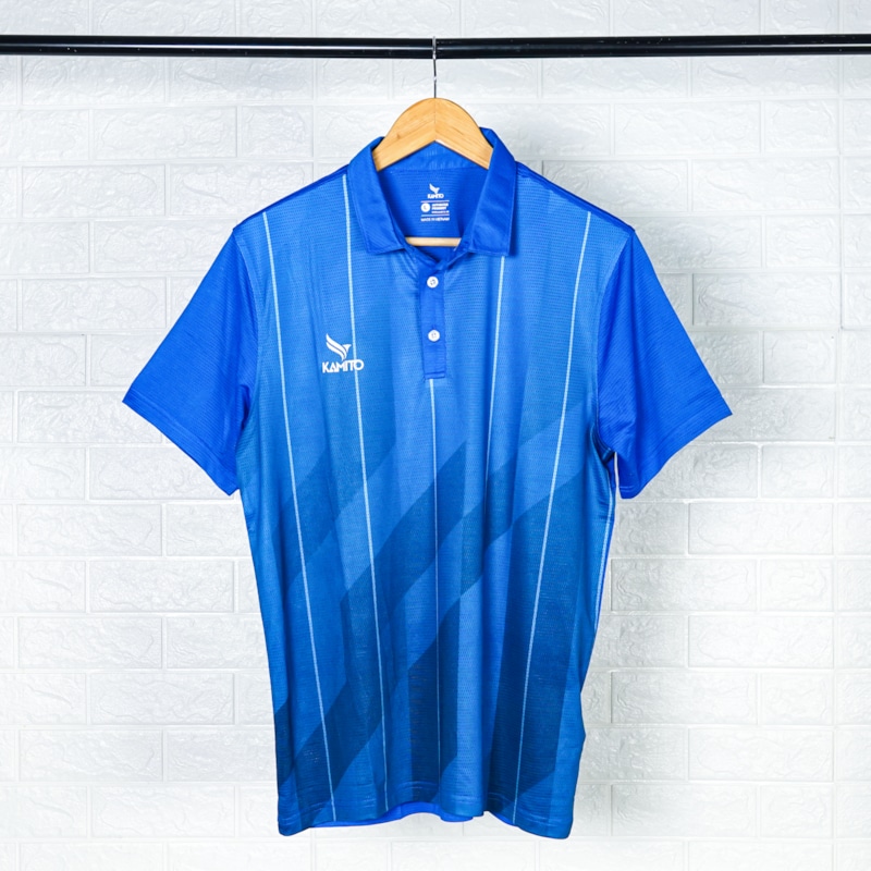 ÁO POLO 2020 SỌC CHÉO XANH DƯƠNG