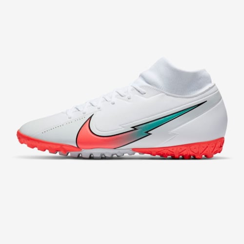 Nike Mercurial Superfly VII Academy TF AT7978-163 White/Photon Dust/Hyper Jade/Flash Crimson