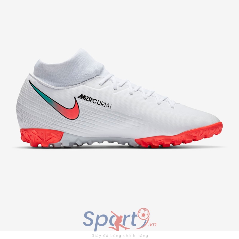 Nike Mercurial Superfly VII Academy TF AT7978-163 White/Photon Dust/Hyper Jade/Flash Crimson