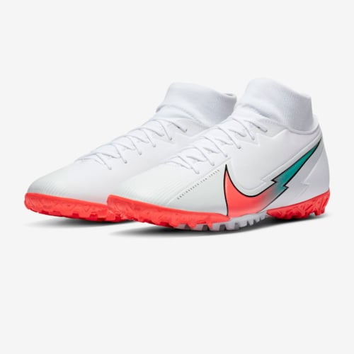 Nike Mercurial Superfly VII Academy TF AT7978-163 White/Photon Dust/Hyper Jade/Flash Crimson