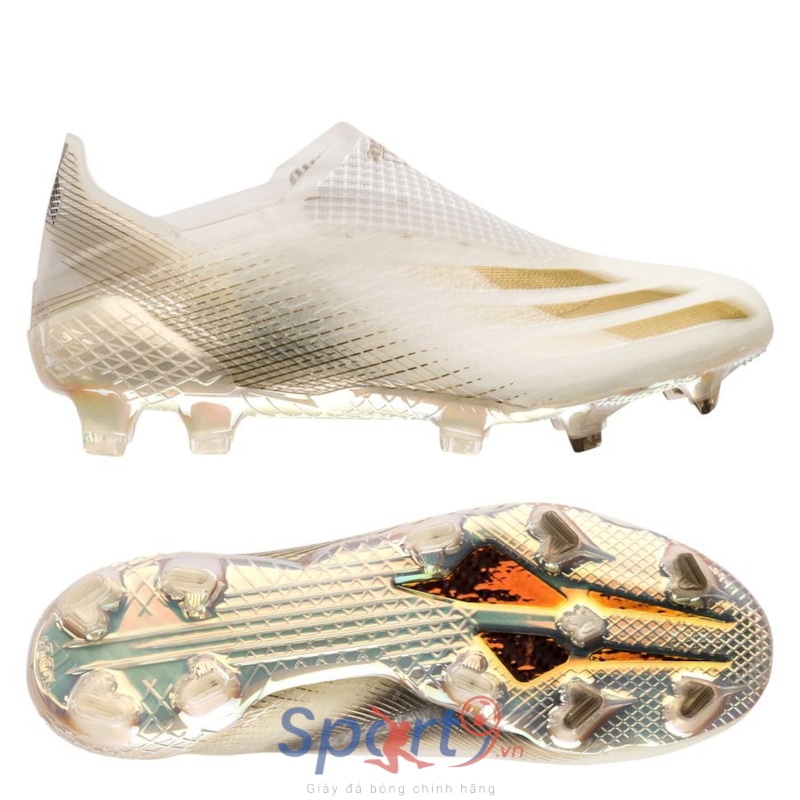 adidas X Ghosted + FG/AG Inflight - Footwear White/Metallic Gold/Core Black