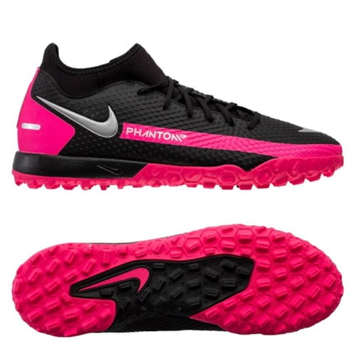 Nike Phantom GT Academy DF TF - Black/Metallic Silver/Pink Blast