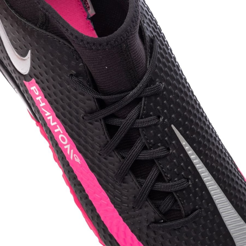 Nike Phantom GT Academy DF TF - Black/Metallic Silver/Pink Blast