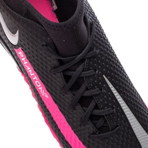 Nike Phantom GT Academy DF TF - Black/Metallic Silver/Pink Blast