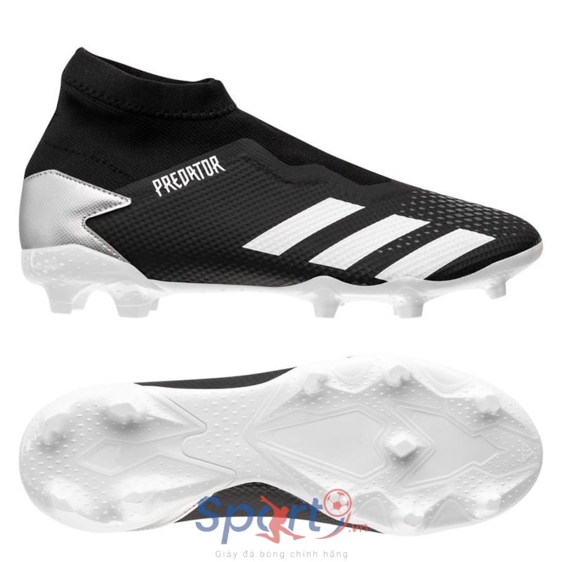 adidas Predator 20.3 Laceless FG/AG Atmospheric - Core Black/Footwear White/Silver Metallic