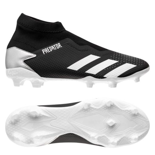 adidas Predator 20.3 Laceless FG/AG Atmospheric - Core Black/Footwear White/Silver Metallic