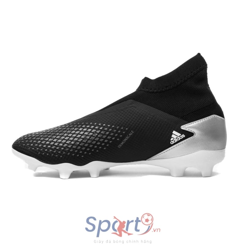 adidas Predator 20.3 Laceless FG/AG Atmospheric - Core Black/Footwear White/Silver Metallic