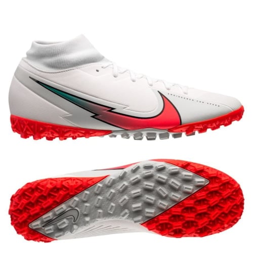 Nike Mercurial Superfly VII Academy TF AT7978-163 White/Photon Dust/Hyper Jade/Flash Crimson