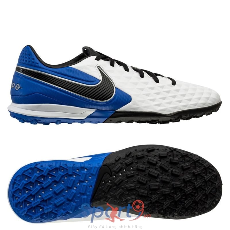 Nike Tiempo Legend 8 Pro TF AT6136-104 White/Hyper Royal/Metallic Silver/Black	