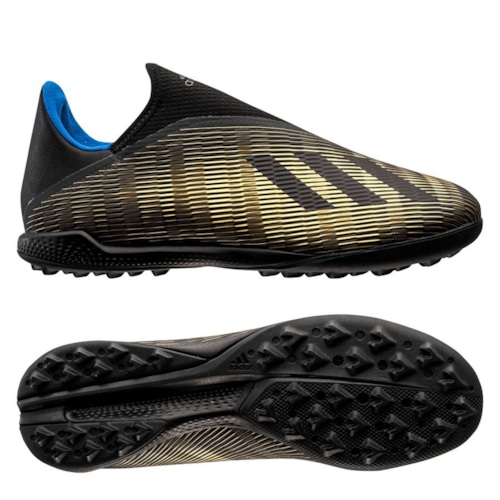 adidas X 19.3 Laceless TF EF0633 Core Black/Gold