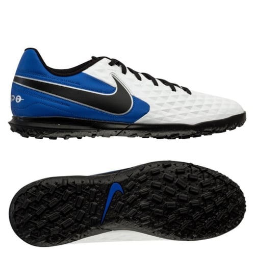 Nike Tiempo Legend 8 Club TF Daybreak - White/Black/Hyper Royal/Metallic Silver