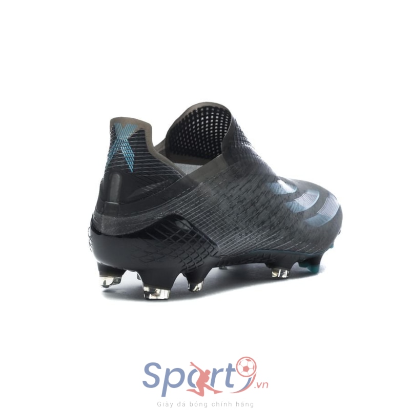 adidas X Ghosted + FG/AG Superstealth - Core Black/Signal Cyan