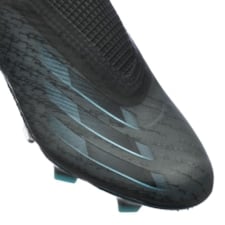 adidas X Ghosted + FG/AG Superstealth - Core Black/Signal Cyan