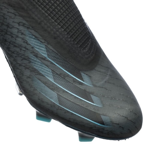 adidas X Ghosted + FG/AG Superstealth - Core Black/Signal Cyan