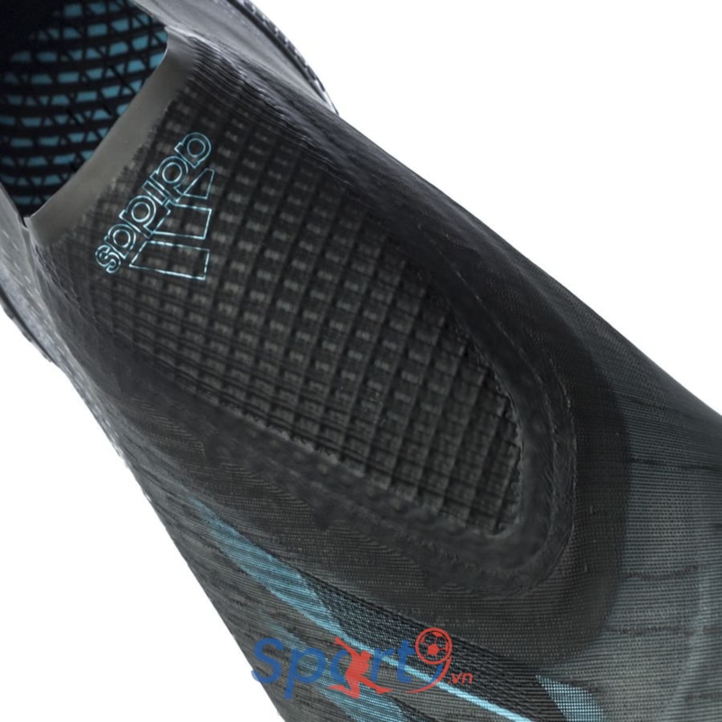 adidas X Ghosted + FG/AG Superstealth - Core Black/Signal Cyan