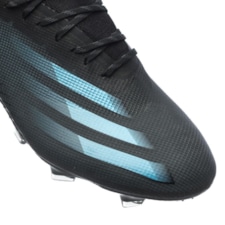 adidas X Ghosted .1 FG/AG Superstealth - Core Black/Signal Cyan