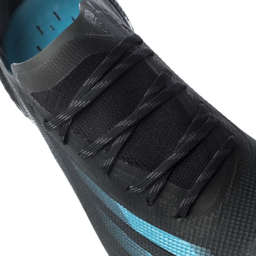 adidas X Ghosted .1 FG/AG Superstealth - Core Black/Signal Cyan