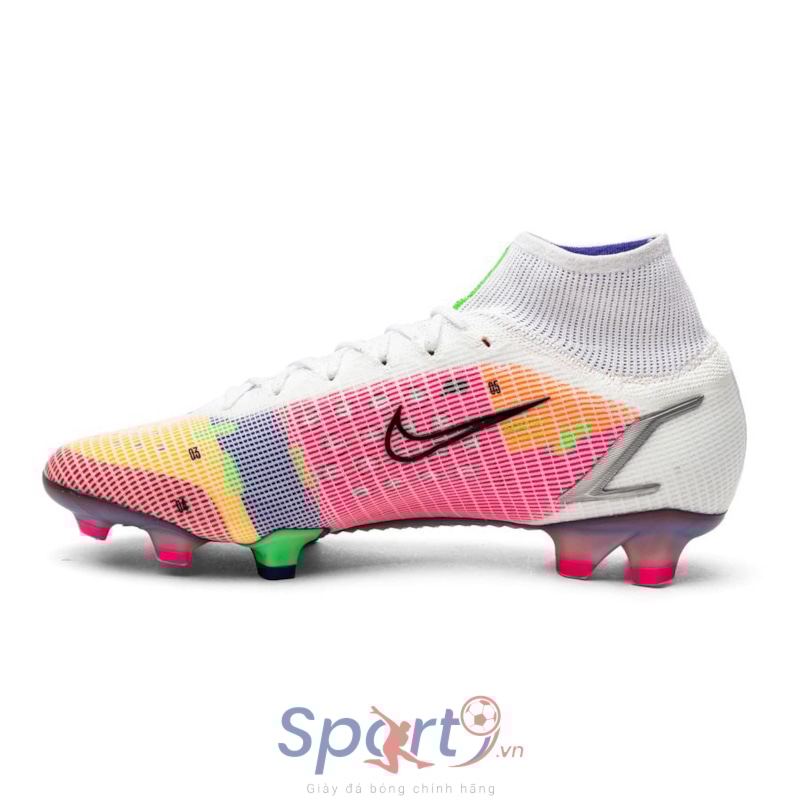 Nike Mercurial Superfly 8 Elite FG Dragonfly - White/Metallic Silver/Dark Raisin LIMITED EDITION