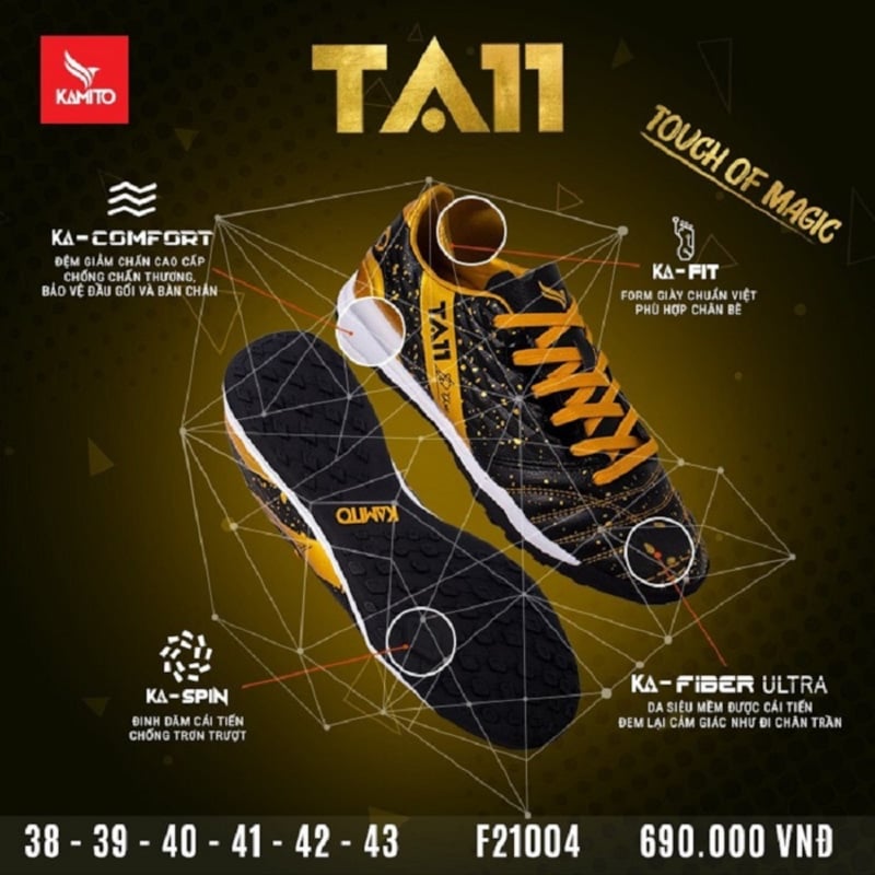 Kamito TA11 Màu Đen