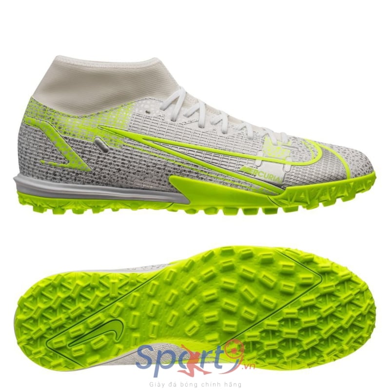 Nike Mercurial Superfly 8 Academy TF Silver Safari - Bạc/Xanh Lá - CV0953-107