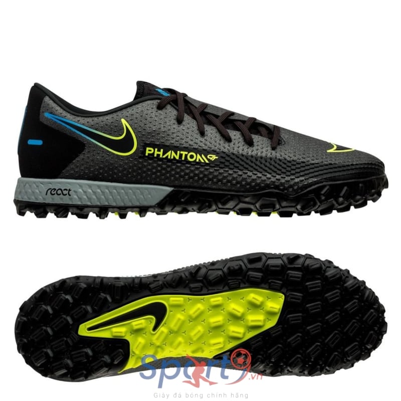 Nike Phantom GT Pro TF Black x Prism - Black/Cyber Yellow/Lite Photo Blue