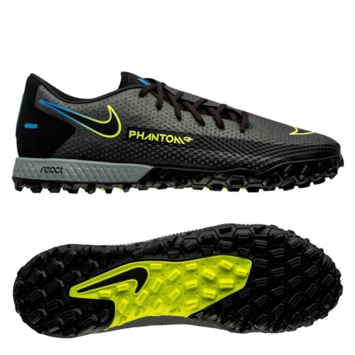 Nike Phantom GT Pro TF Black x Prism - Black/Cyber Yellow/Lite Photo Blue