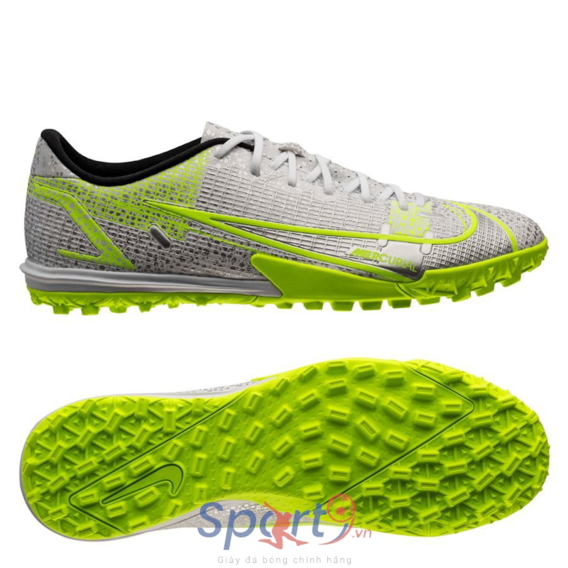 Nike Mercurial Vapor 14 Academy TF Silver Safari - Màu Bạc/Xanh Lá