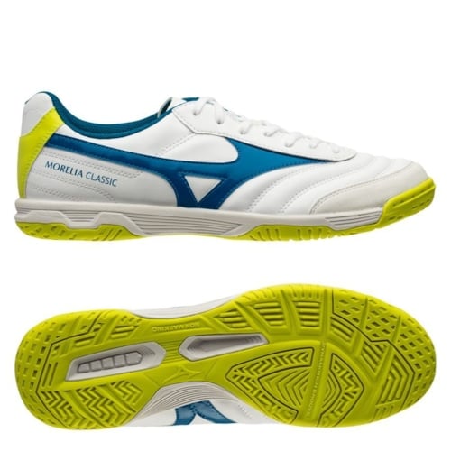 Mizuno Morelia Sala Classic IN - White/Mykonos Blue