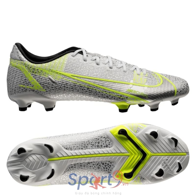 Nike Mercurial Vapor 14 Academy MG Silver Safari - White/Black/Metallic Silver/Volt