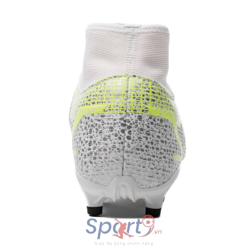 Nike Mercurial Superfly 8 Academy MG Silver Safari - White/Black/Metallic Silver/Volt
