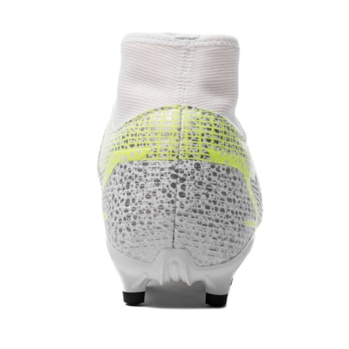 Nike Mercurial Superfly 8 Academy MG Silver Safari - White/Black/Metallic Silver/Volt