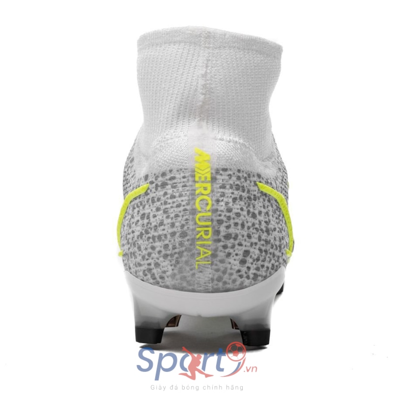 Nike Mercurial Superfly 8 Elite FG Silver Safari - White/Black/Metallic Silver/Volt