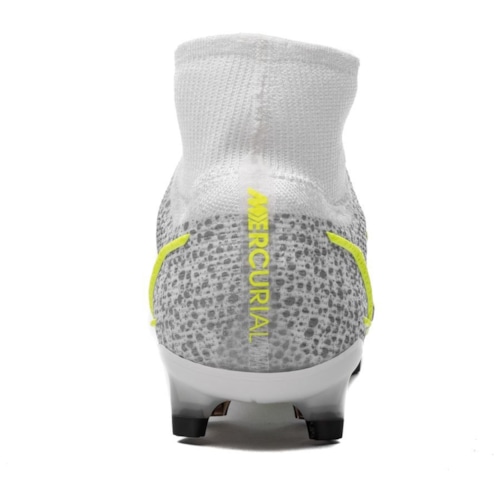 Nike Mercurial Superfly 8 Elite FG Silver Safari - White/Black/Metallic Silver/Volt